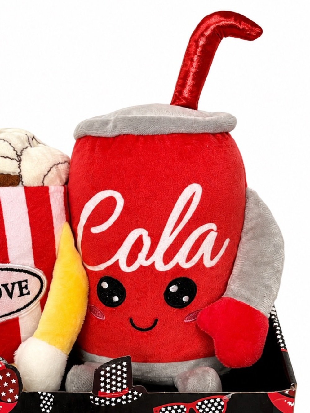 π§Έ 2/$45 - NWT Popcorn Poplove & Cola Couple Plush Gift Set Movie Night Sz 9β 11β - Picture 4 of 8